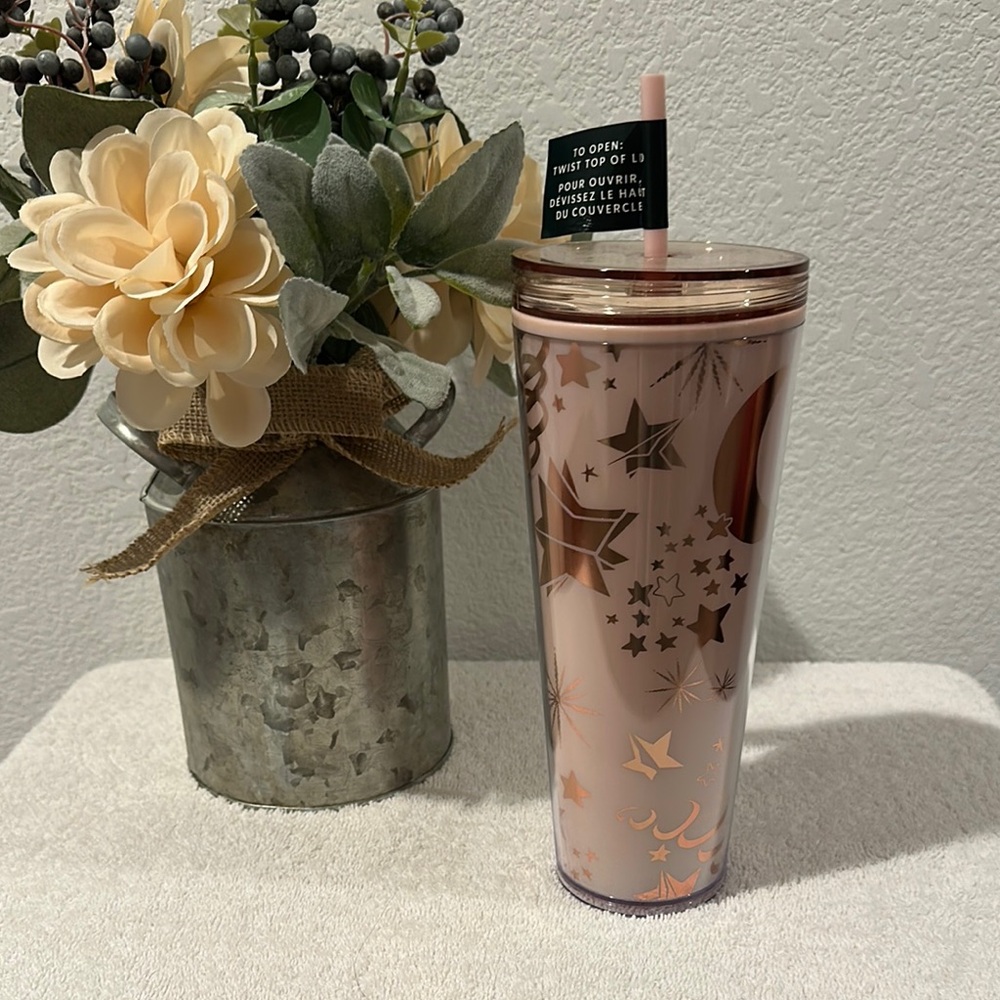 Starbucks Pink Tumbler with Straw